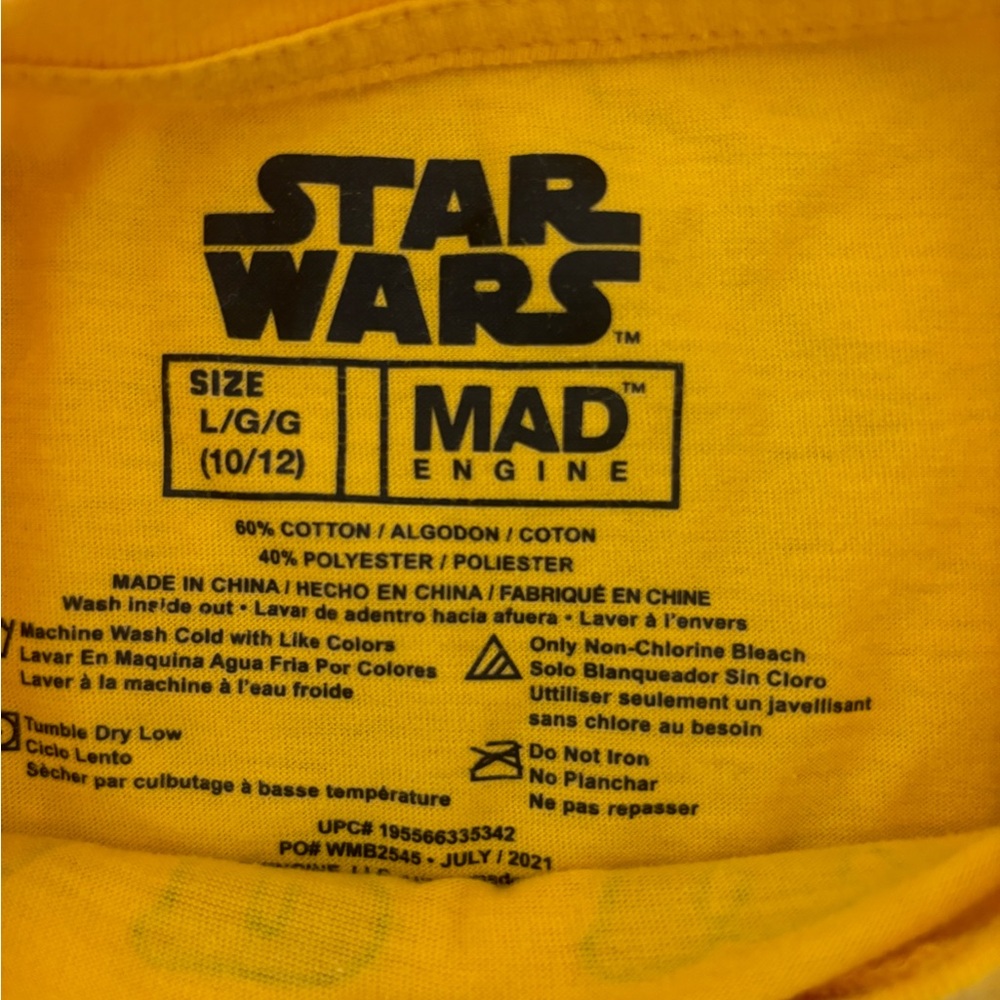 Star Wars Yellow Kids Tee - Picture 2 of 2